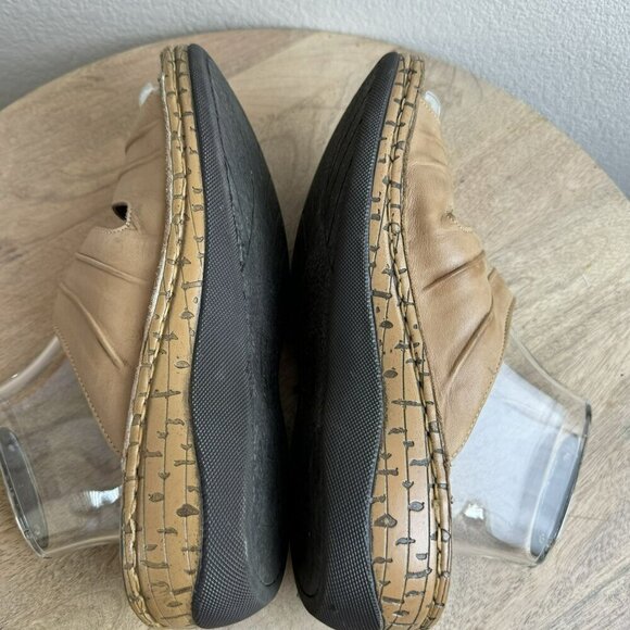 Propet Womens June Tan Leather Slide Sandals Size 8.5 Adjustable Straps Cushione - Picture 5 of 10